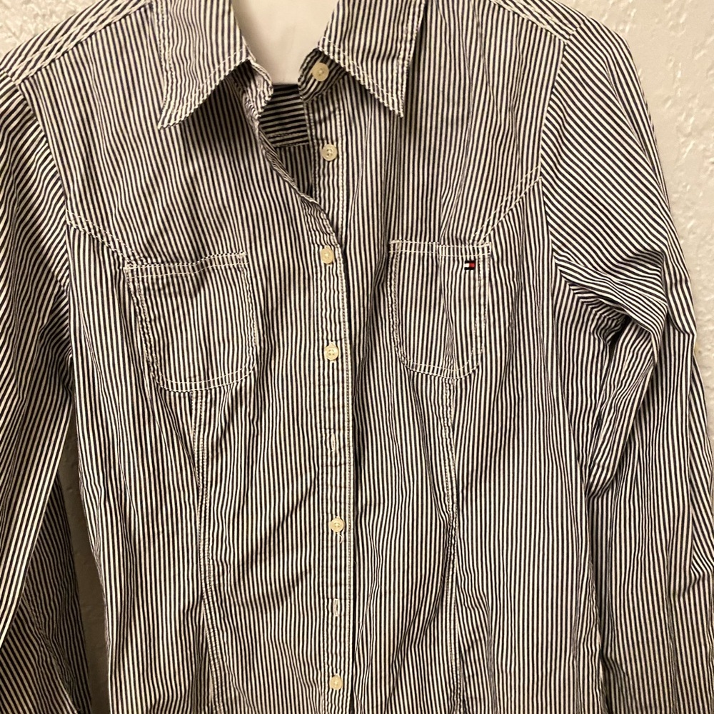 Tommy Hilfiger Striped Black and White Women's Shirt